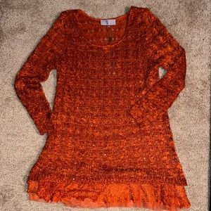 Pretty Angel Orange Knit Tunic
